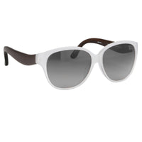 Thumbnail for Oscar De La Renta Women Sunglasses Sandalwood Oval Ivory and Grey Lenses - ODLR30C3SUN - Watches & Crystals