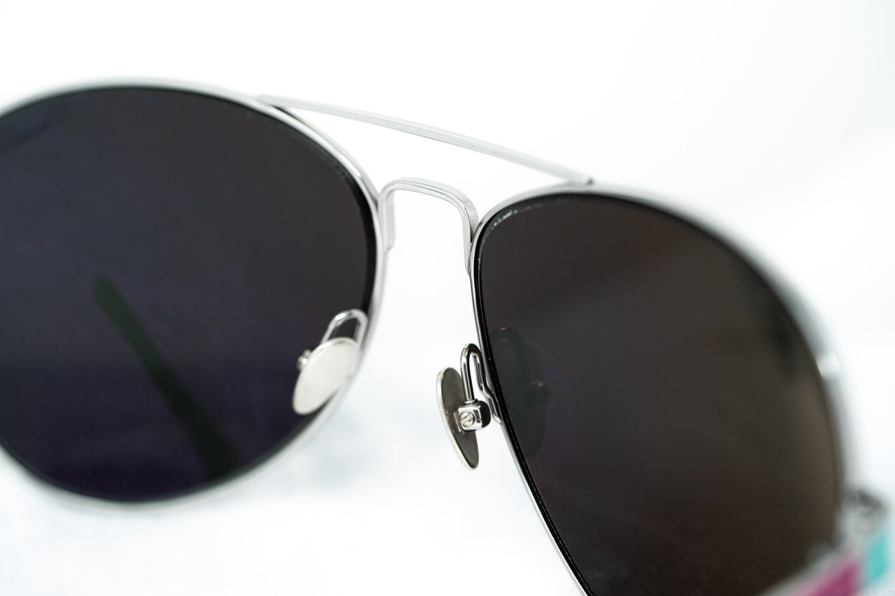 Oscar De La Renta Women Sunglasses Silver Multicoloured Enamel with Dark Grey Lenses Category 3 - ODLR44C6SUN - Watches & Crystals