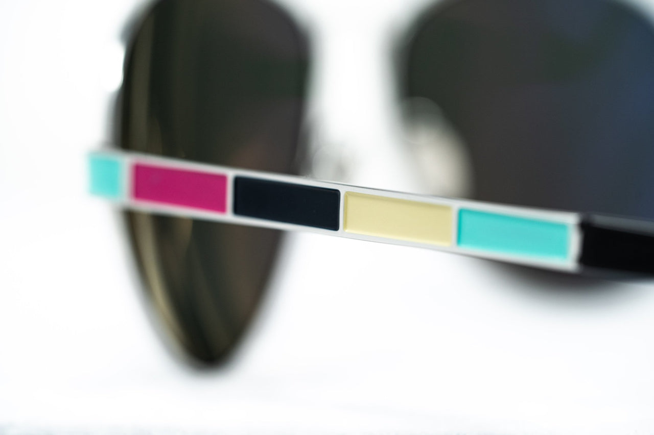 Oscar De La Renta Women Sunglasses Silver Multicoloured Enamel with Dark Grey Lenses Category 3 - ODLR44C6SUN - Watches & Crystals