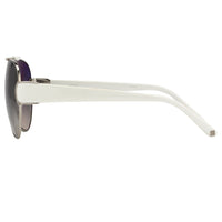 Thumbnail for Oscar De La Renta Women Sunglasses White Silver and Dark Grey Lenses Category 3 - ODLR53C3SUN - Watches & Crystals