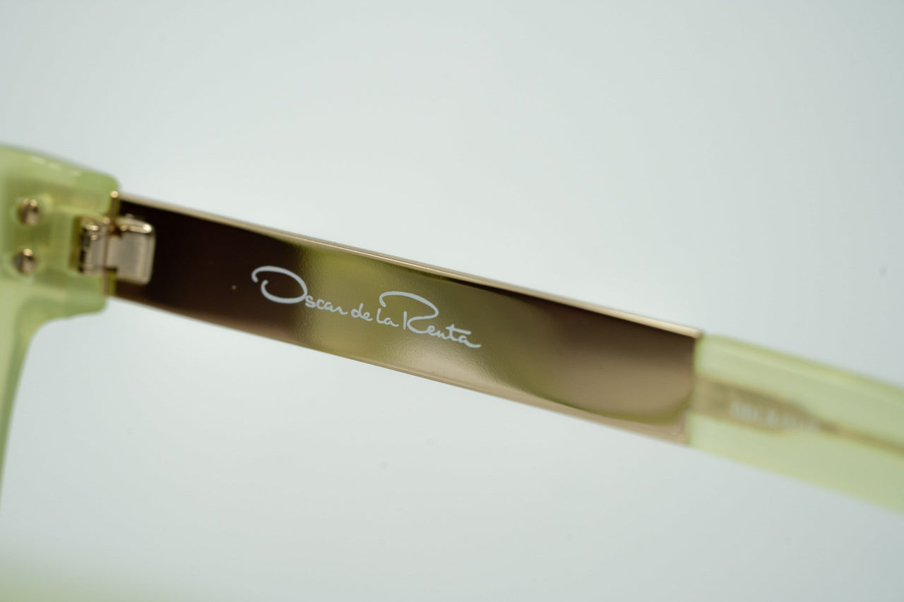 Oscar De La Renta Women Sunglasses with Oversized Green Enamel Arms and Brown Gradient Lenses - ODLR21C7SUN - Watches & Crystals