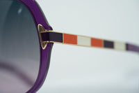Thumbnail for Oscar De La Renta Women Sunglasses with Oversized Purple Enamel Arms and Grey Gradient Lenses - ODLR22C2SUN - Watches & Crystals