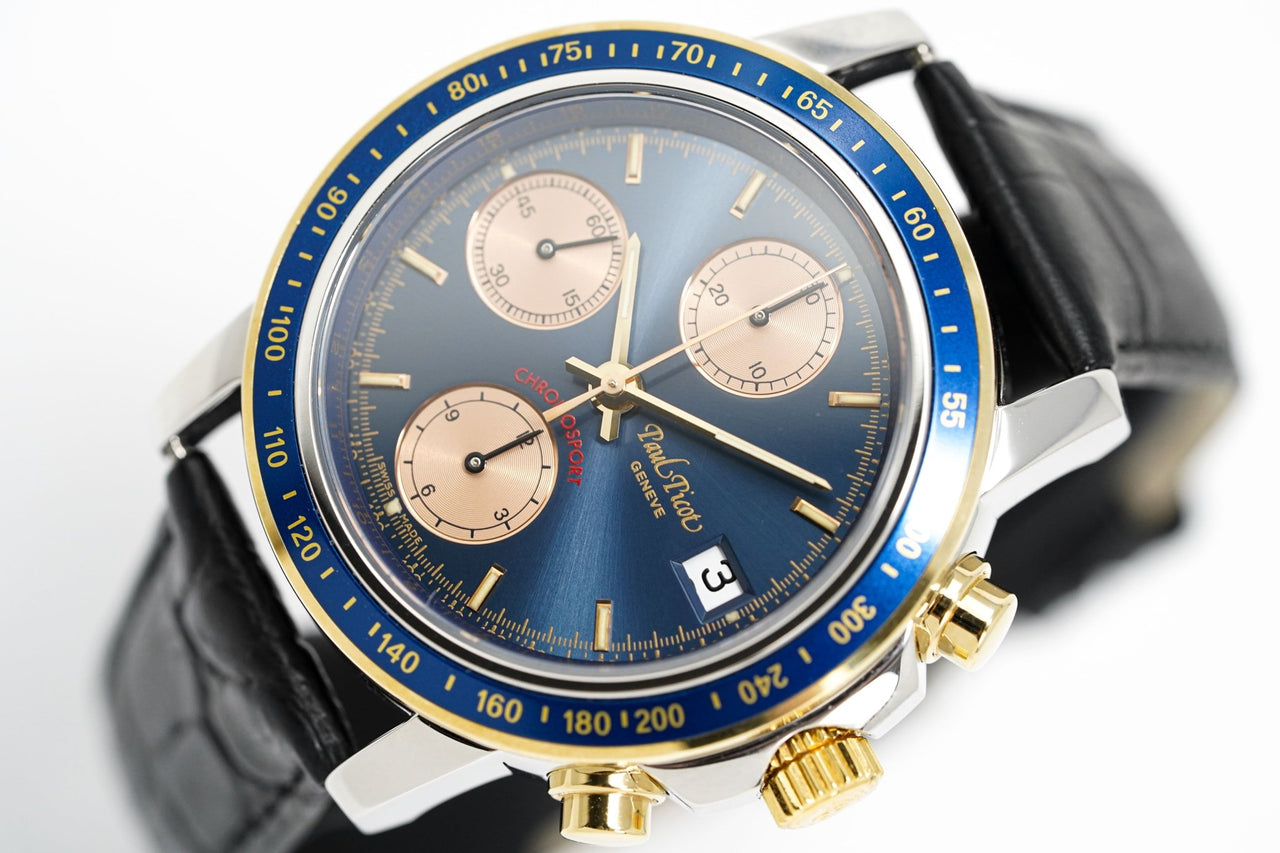 Paul Picot Men's Watch Chronosport Chronograph Blue P7005.222.254 - Watches & Crystals