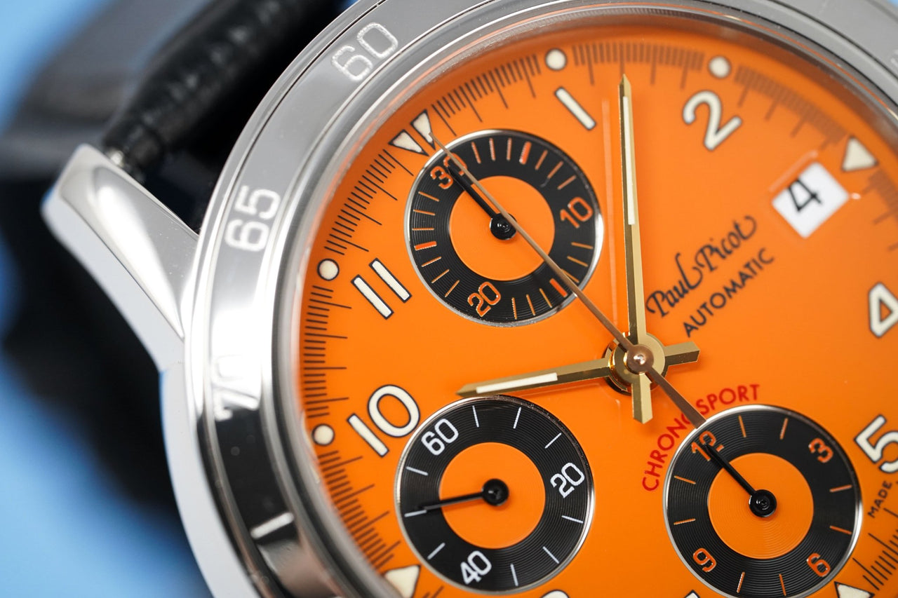 Paul Picot Men's Watch Chronosport Chronograph Orange P7032.20.935 - Watches & Crystals