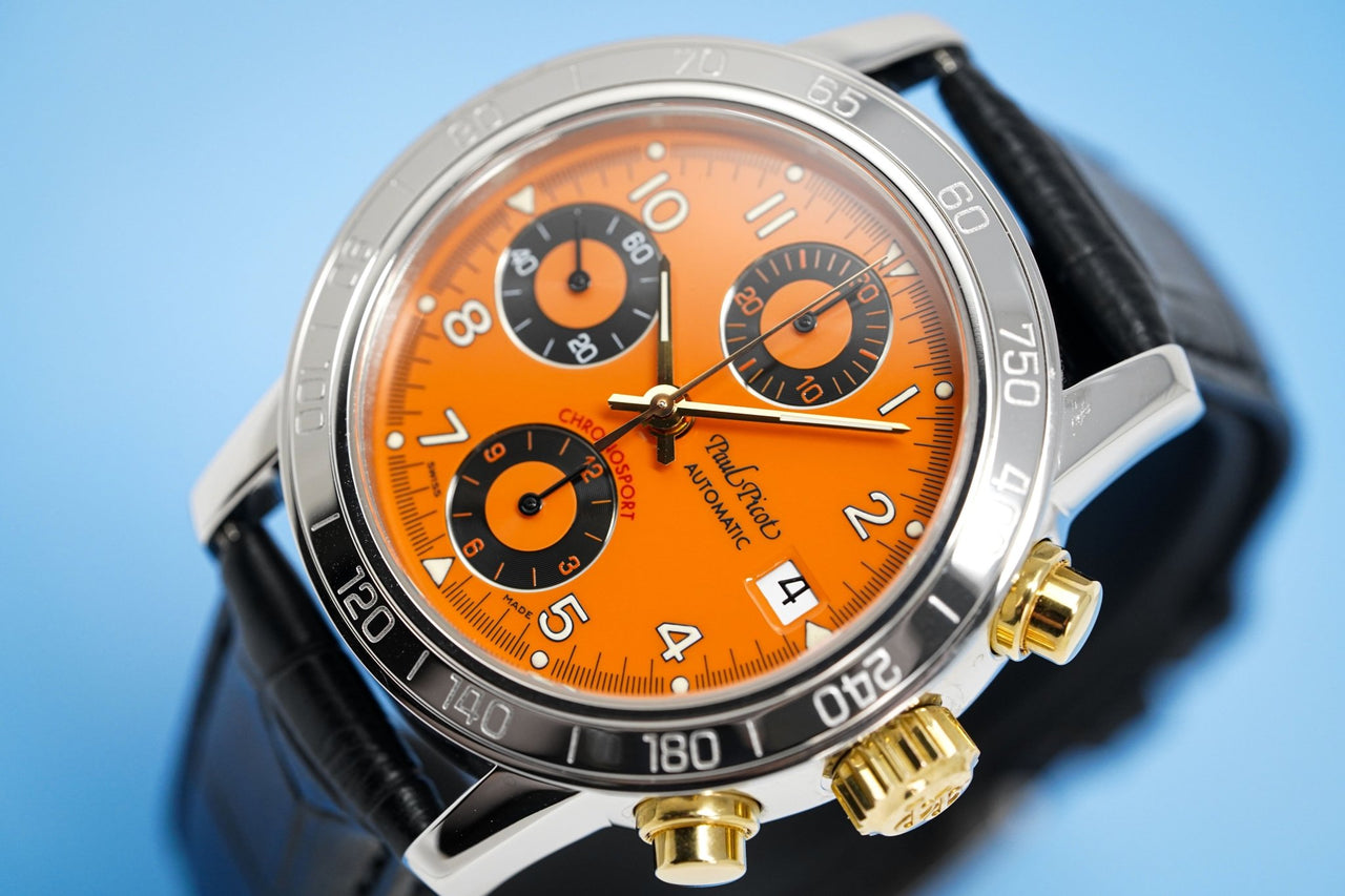 Paul Picot Men's Watch Chronosport Chronograph Orange P7032.20.935 - Watches & Crystals