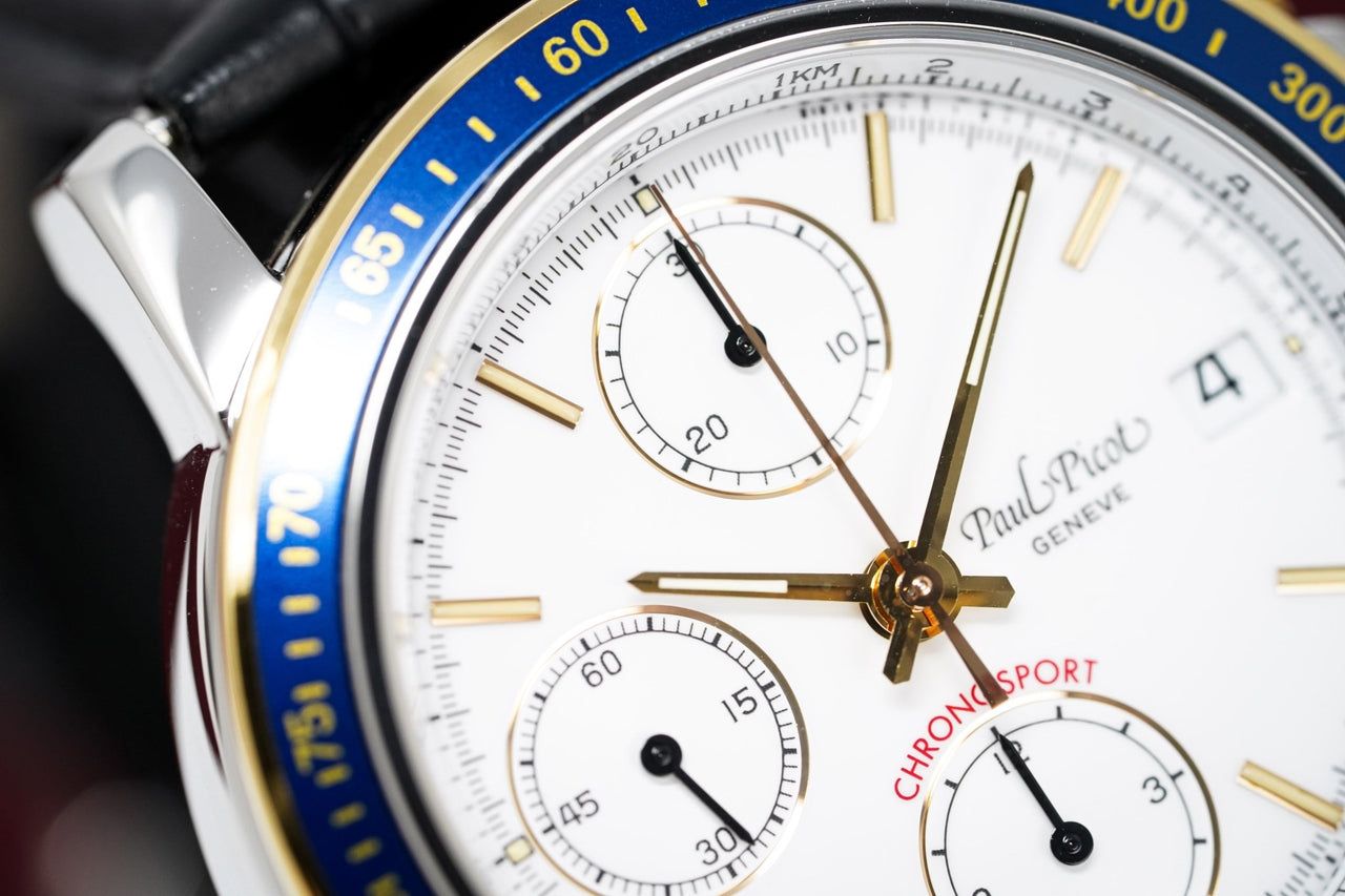 Paul Picot Men's Watch Chronosport Chronograph White P7005.W22.112 - Watches & Crystals