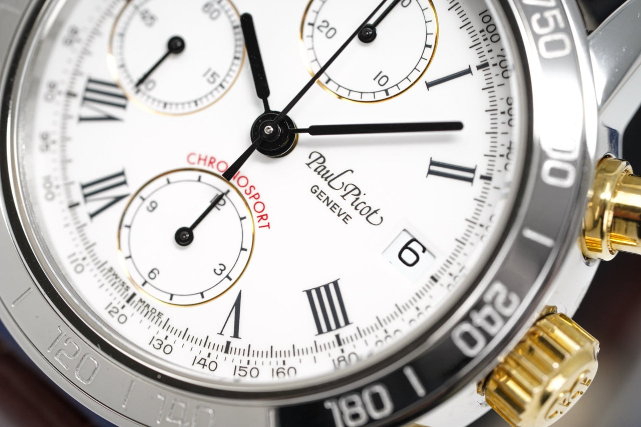 Paul Picot Men's Watch Chronosport Chronograph White P7034.20B.113 - Watches & Crystals