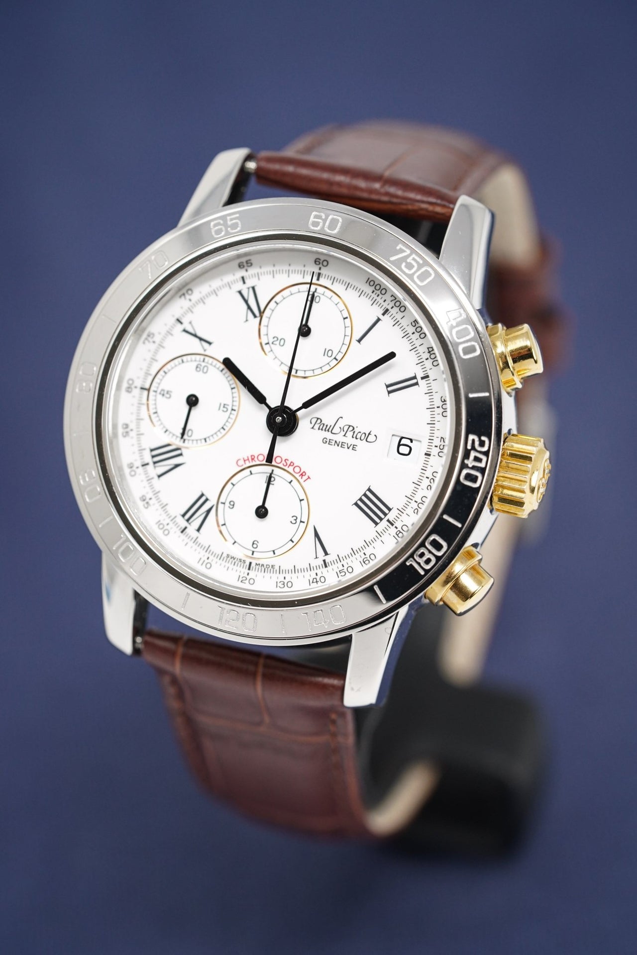 Paul Picot Men's Watch Chronosport Chronograph White P7034.20B.113 - Watches & Crystals