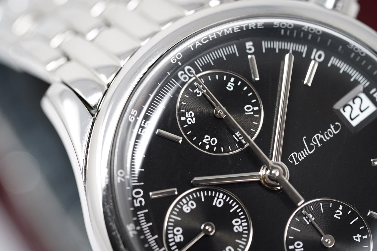 Paul Picot Men's Watch Telemark Chronograph Black P4102.20.331/B - Watches & Crystals
