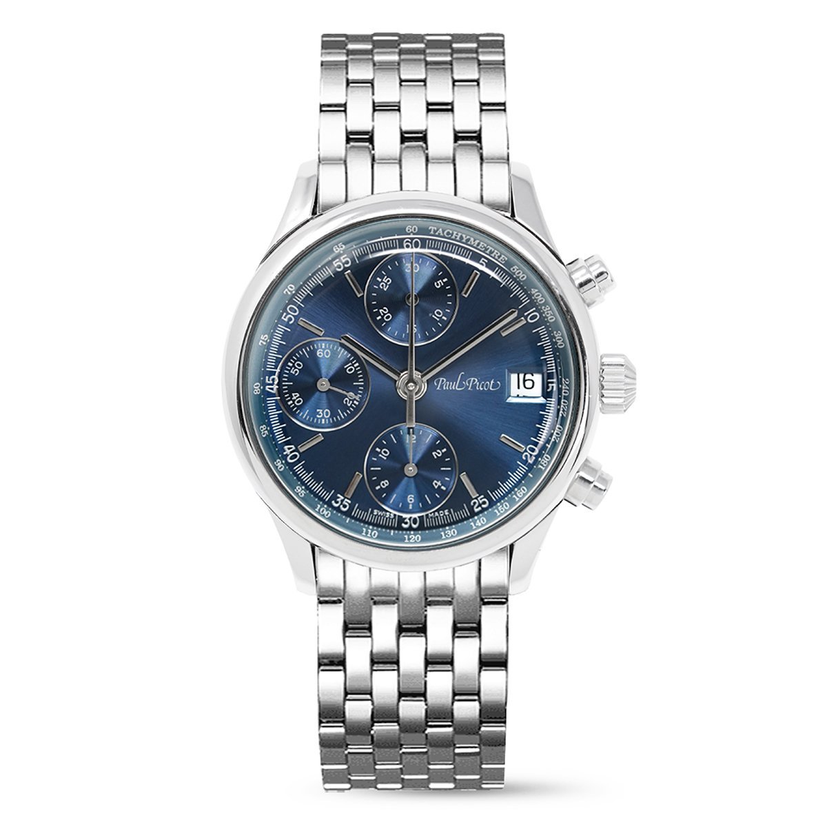 Paul Picot Men's Watch Telemark Chronograph Blue P4102.20.221/B - Watches & Crystals