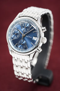 Thumbnail for Paul Picot Men's Watch Telemark Chronograph Blue P4102.20.221/B - Watches & Crystals
