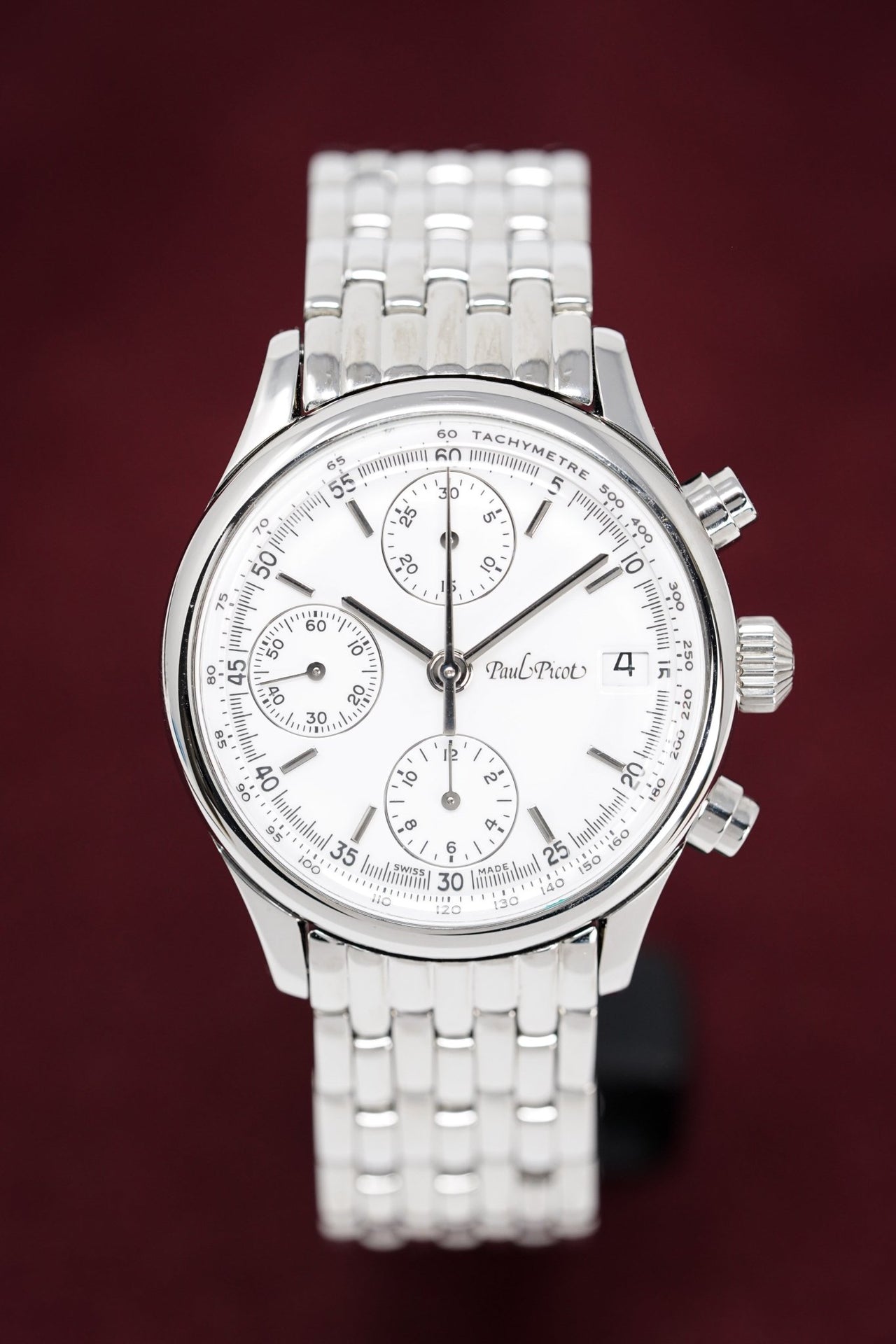 Paul Picot Men's Watch Telemark Chronograph White P4102.20.111/B - Watches & Crystals