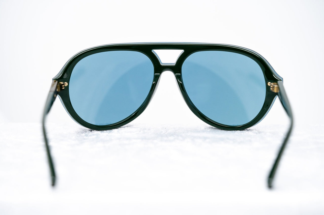 Phillip Lim Sunglasses Aviator Male Hunter Beetle Green CAT3 Dark Tint Green Mirror Lenses - PL117C5SUN - Watches & Crystals