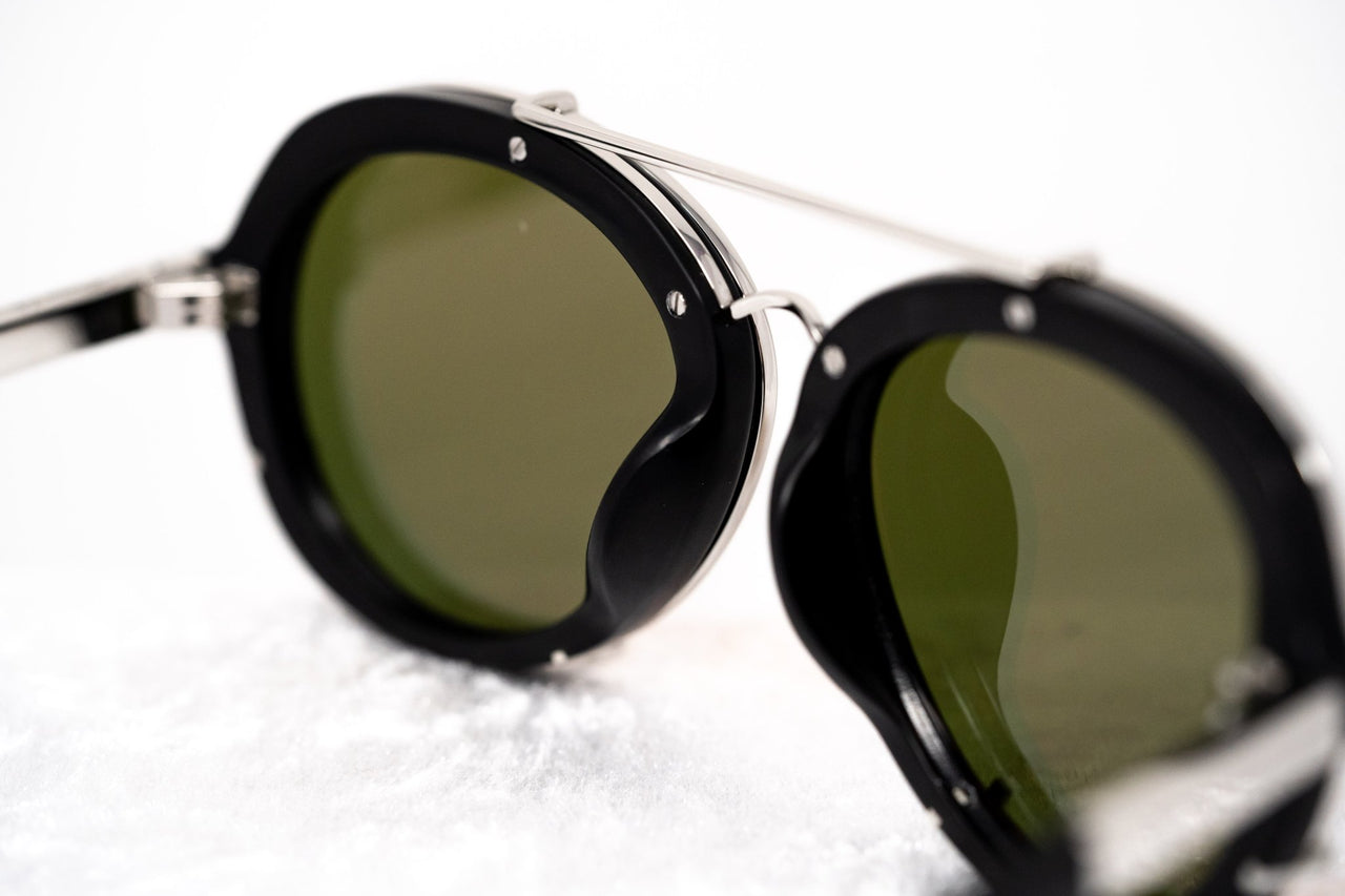 Phillip Lim Sunglasses Brushed Black and Nickel Aviator with Red Mirror Lenses Category 2 - PL170C6SUN - Watches & Crystals