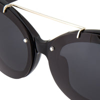 Thumbnail for Phillip Lim Sunglasses Cat Eye Female Black CAT4 Dark Tint Bang Bang Black Lenses - PL167C1SUN - Watches & Crystals