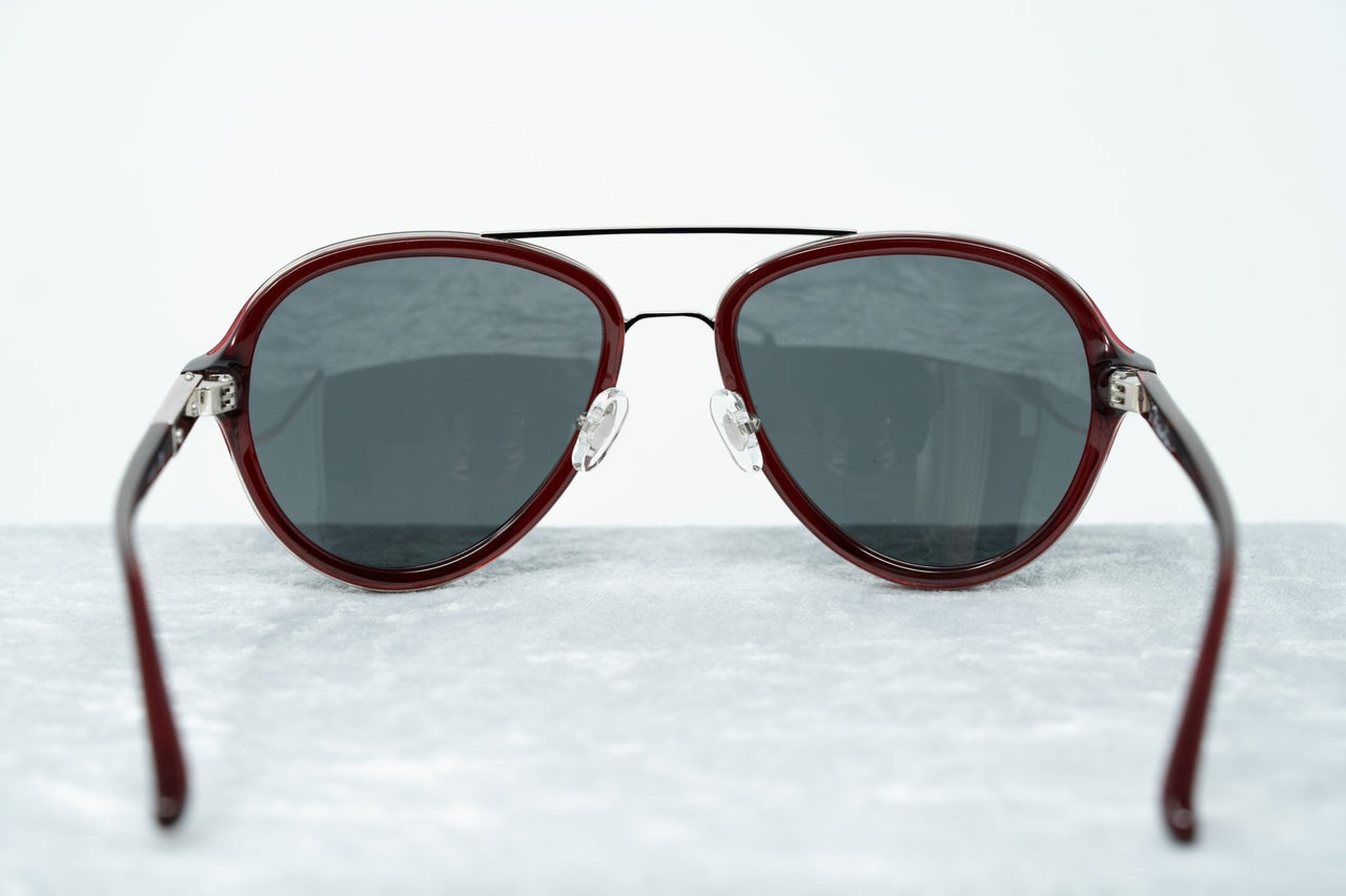 Phillip Lim Sunglasses Merlot Silver and Green Lenses Category 3 - PL16C31SUN - Watches & Crystals
