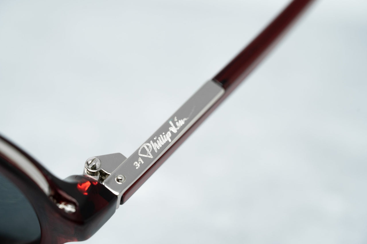 Phillip Lim Sunglasses Merlot Silver and Green Lenses Category 3 - PL16C31SUN - Watches & Crystals