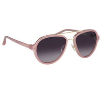 Thumbnail for Phillip Lim Sunglasses Pink Brushed Gold and Grey Graduated Lenses Category 3 - PL16C15SUN - Watches & Crystals