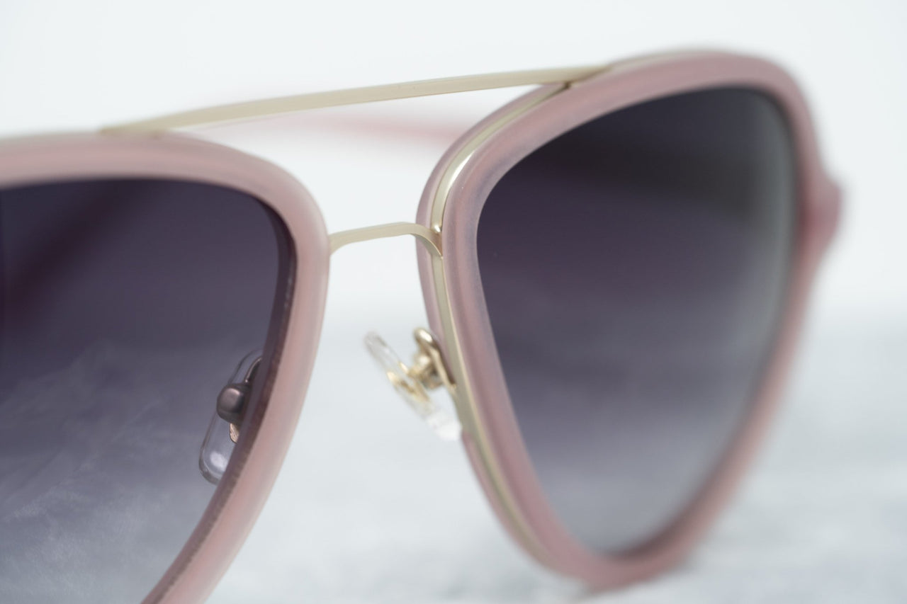 Phillip Lim Sunglasses Pink Brushed Gold and Grey Graduated Lenses Category 3 - PL16C15SUN - Watches & Crystals