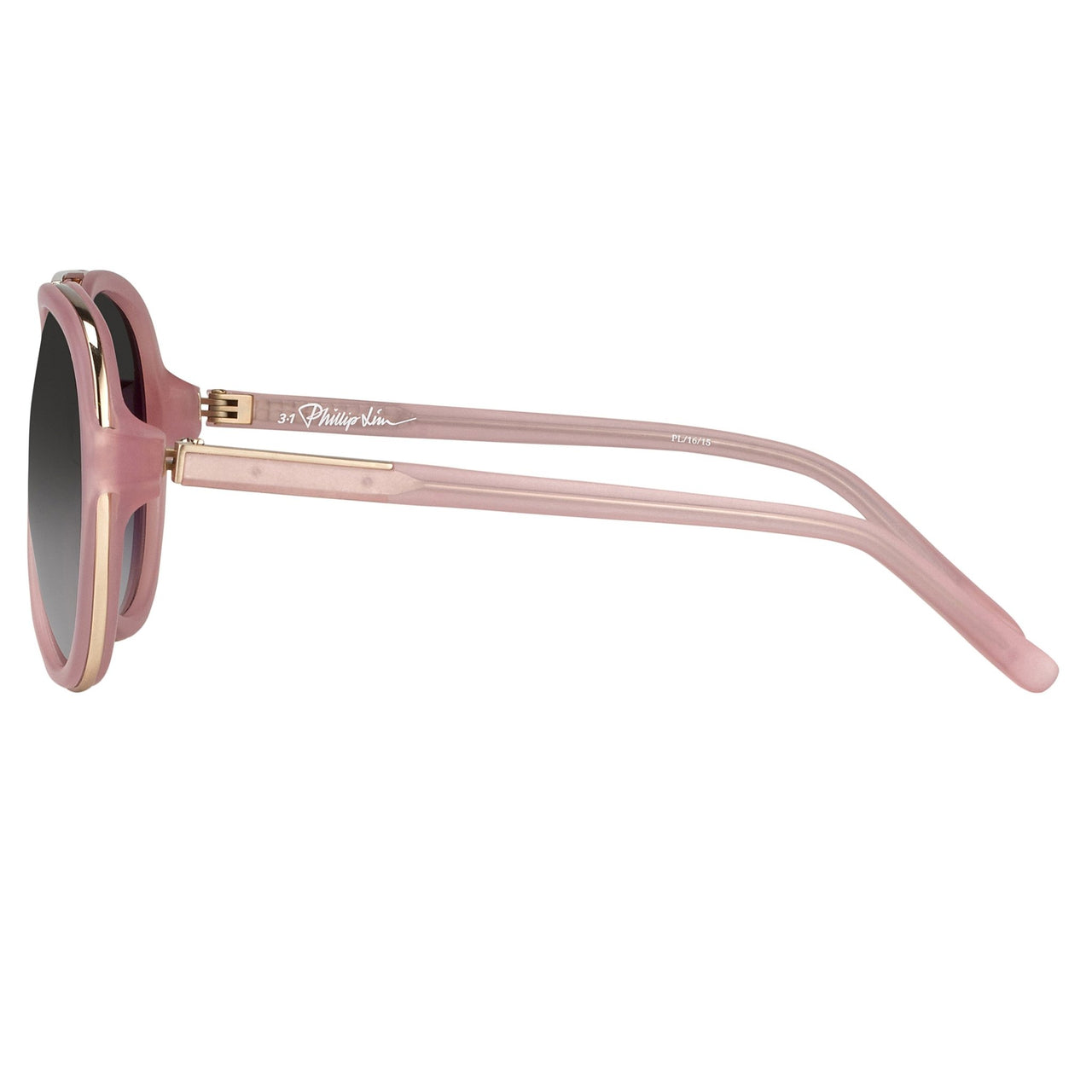 Phillip Lim Sunglasses Pink Brushed Gold and Grey Graduated Lenses Category 3 - PL16C15SUN - Watches & Crystals