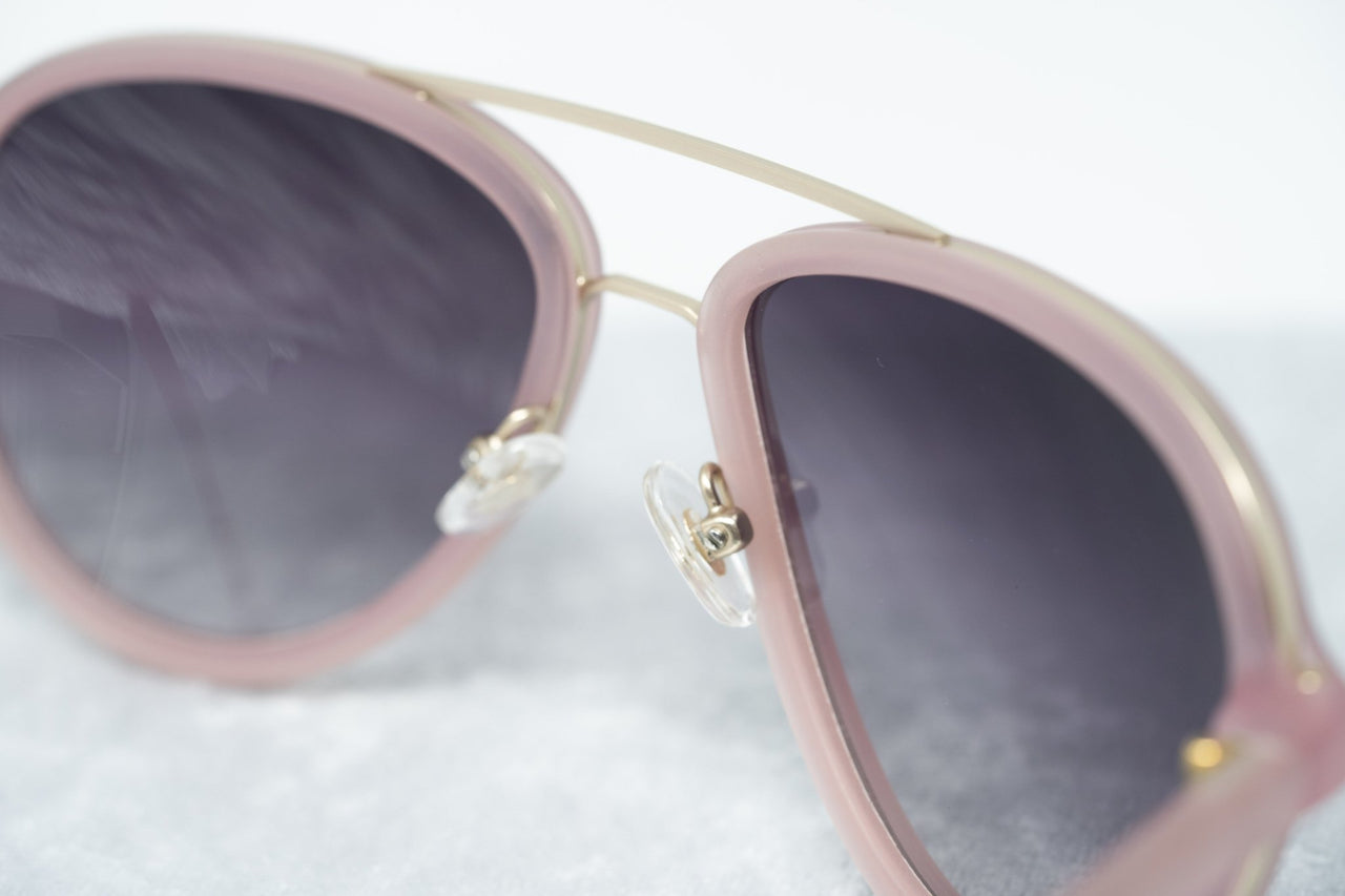 Phillip Lim Sunglasses Pink Brushed Gold and Grey Graduated Lenses Category 3 - PL16C15SUN - Watches & Crystals
