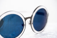 Thumbnail for Phillip Lim Sunglasses Round Female Clear and Gun Metal with CAT3 Blue Mirror Lenses - PL11C25SUN - Watches & Crystals
