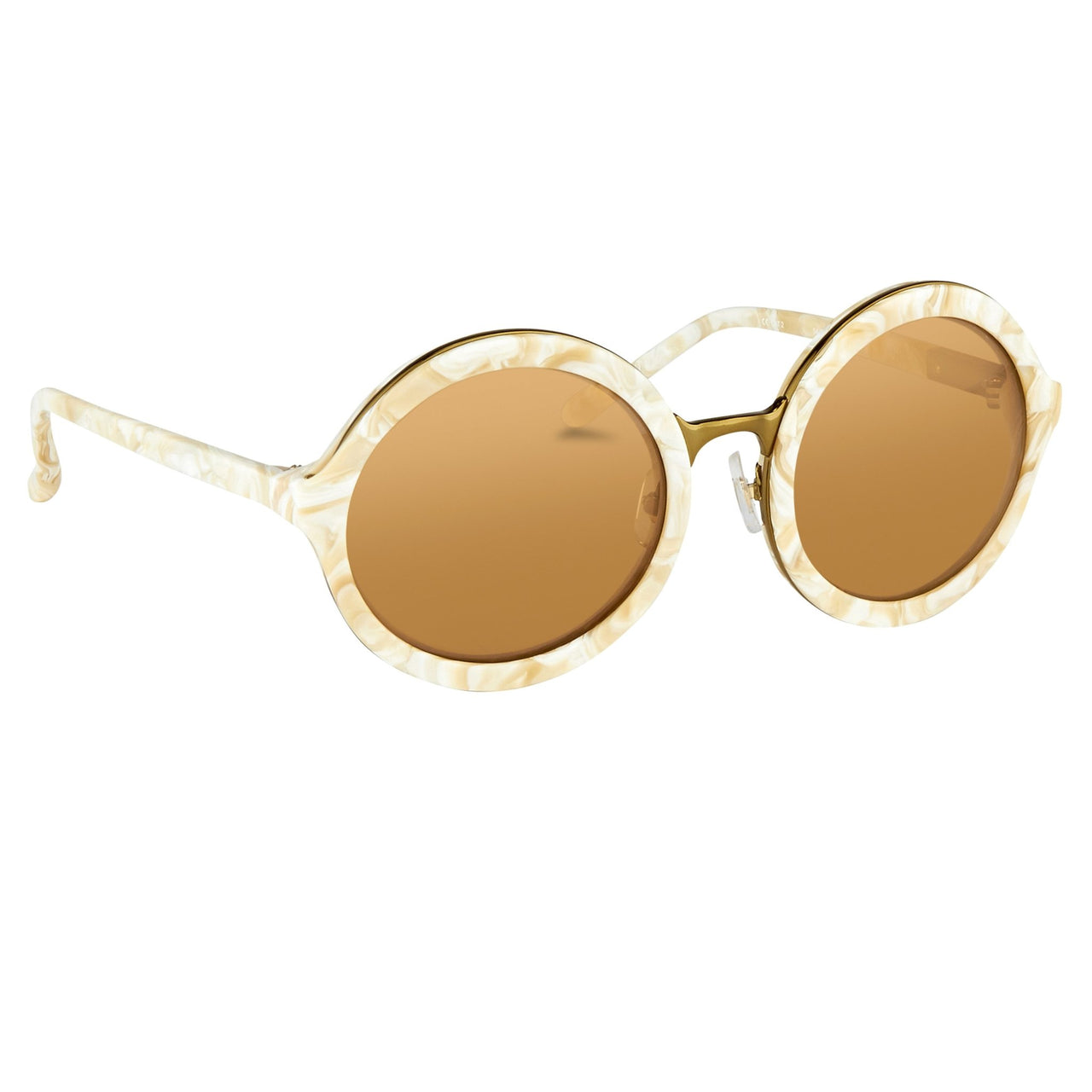 Phillip Lim Sunglasses Round Horn and Bronze Nickel with Bronze Mirror Lenses Category 3 - PL11C30SUN - Watches & Crystals
