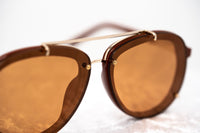 Thumbnail for Phillip Lim Sunglasses Unisex Rust and Light Gold Aviator with Rust Mirror Lenses Category 3 - PL162C13SUN - Watches & Crystals