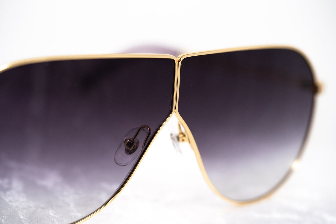 Phillip Lim Sunglasses Women's Shield Shape Clear Purple and Gold CAT3 Purple Graduated Lenses PL171C11SUN - Watches & Crystals