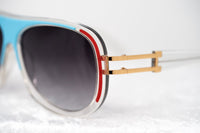 Thumbnail for Prabal Gurung Sunglasses Female Aviator Blue/Red and Clear Acetate CAT 3 Grey Lenses PG10C2SUN - Watches & Crystals