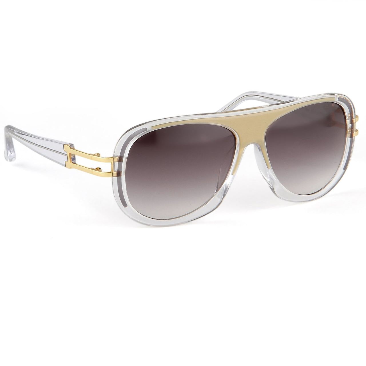 Prabal Gurung Sunglasses Female Aviator Olive and Clear Acetate CAT3 Grey Lenses PG10C1SUN - Watches & Crystals