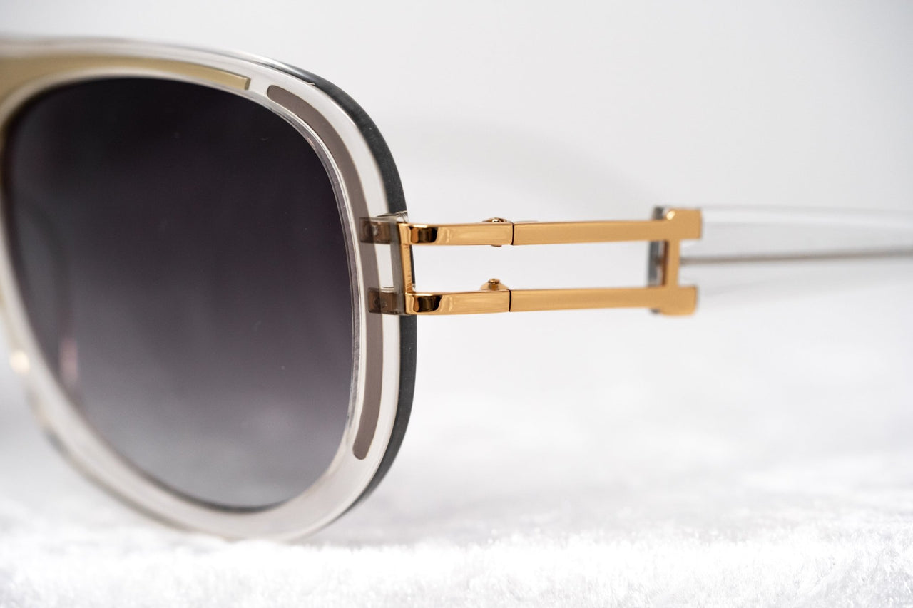 Prabal Gurung Sunglasses Female Aviator Olive and Clear Acetate CAT3 Grey Lenses PG10C1SUN - Watches & Crystals