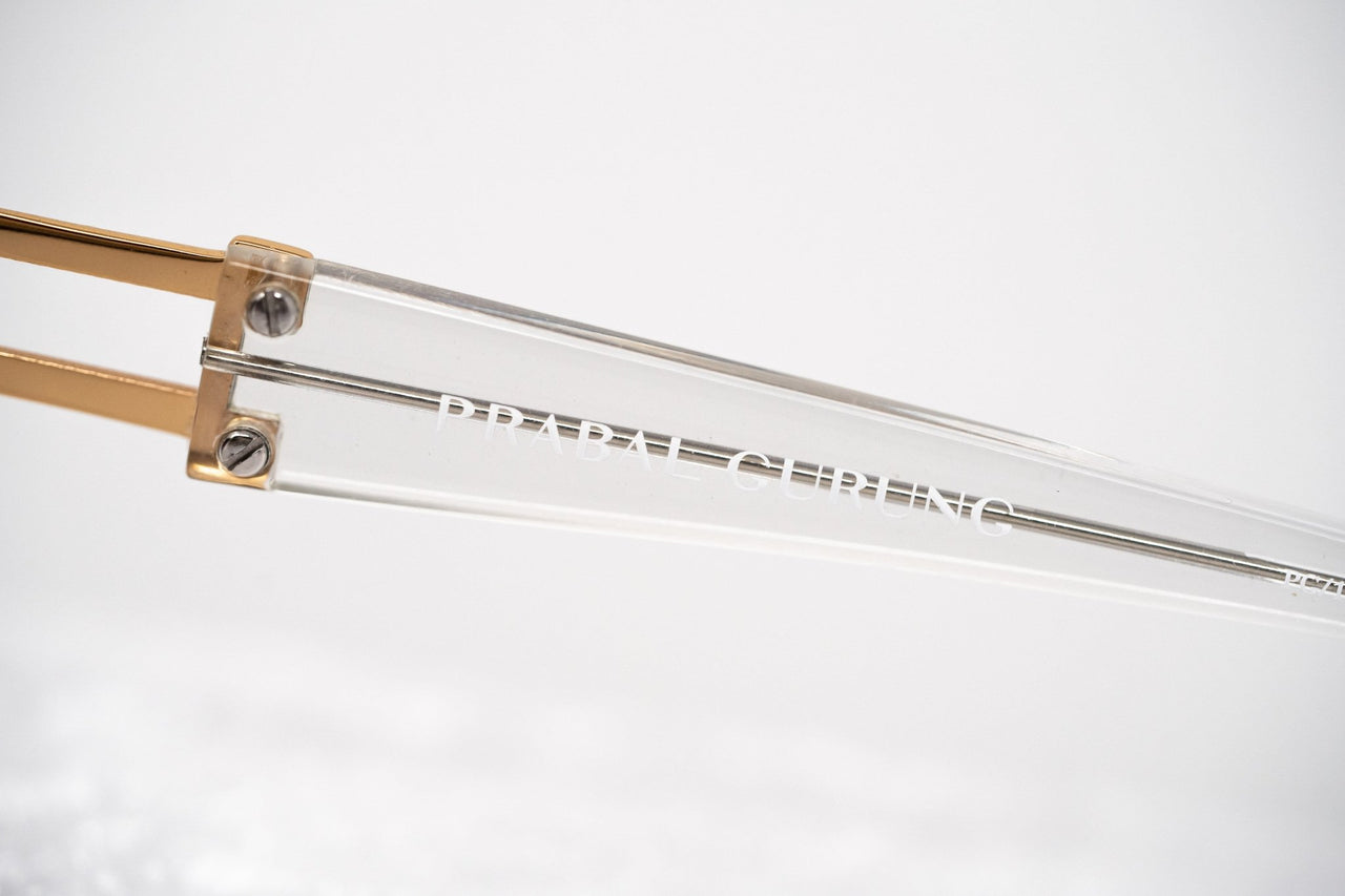 Prabal Gurung Sunglasses Female Aviator Olive and Clear Acetate CAT3 Grey Lenses PG10C1SUN - Watches & Crystals