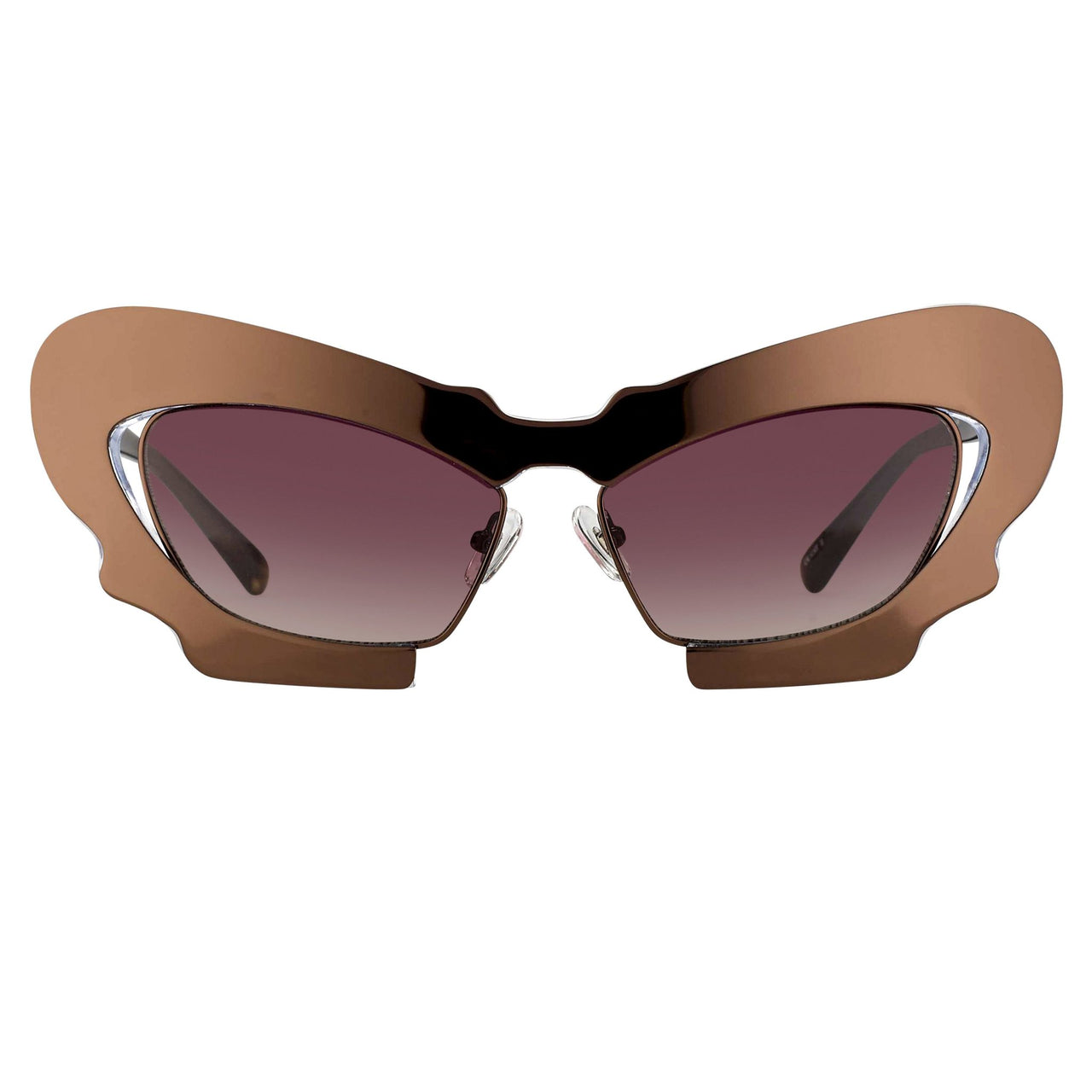 Prabal Gurung Sunglasses Female Cat Eye Chocolate Bronze Category 2 Red Gradient Lenses PG1C12SUN - Watches & Crystals