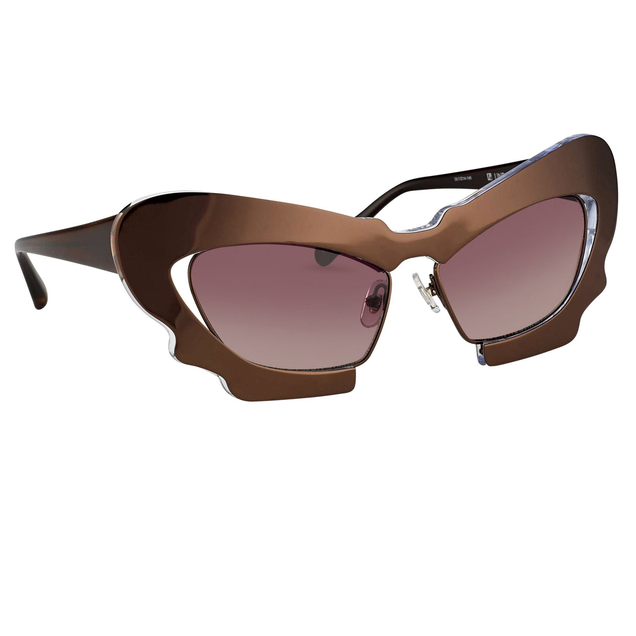Prabal Gurung Sunglasses Female Cat Eye Chocolate Bronze Category 2 Red Gradient Lenses PG1C12SUN - Watches & Crystals