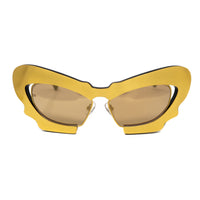 Thumbnail for Prabal Gurung Sunglasses Female Cat Eye Gold CAT2 Gold Mirror Lenses PG1C9SUN - Watches & Crystals