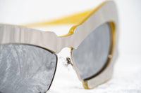 Thumbnail for Prabal Gurung Sunglasses Female Cat Eye Silver Mustard Yellow Category 3 Silver Mirror Lenses PG1C11SUN - Watches & Crystals