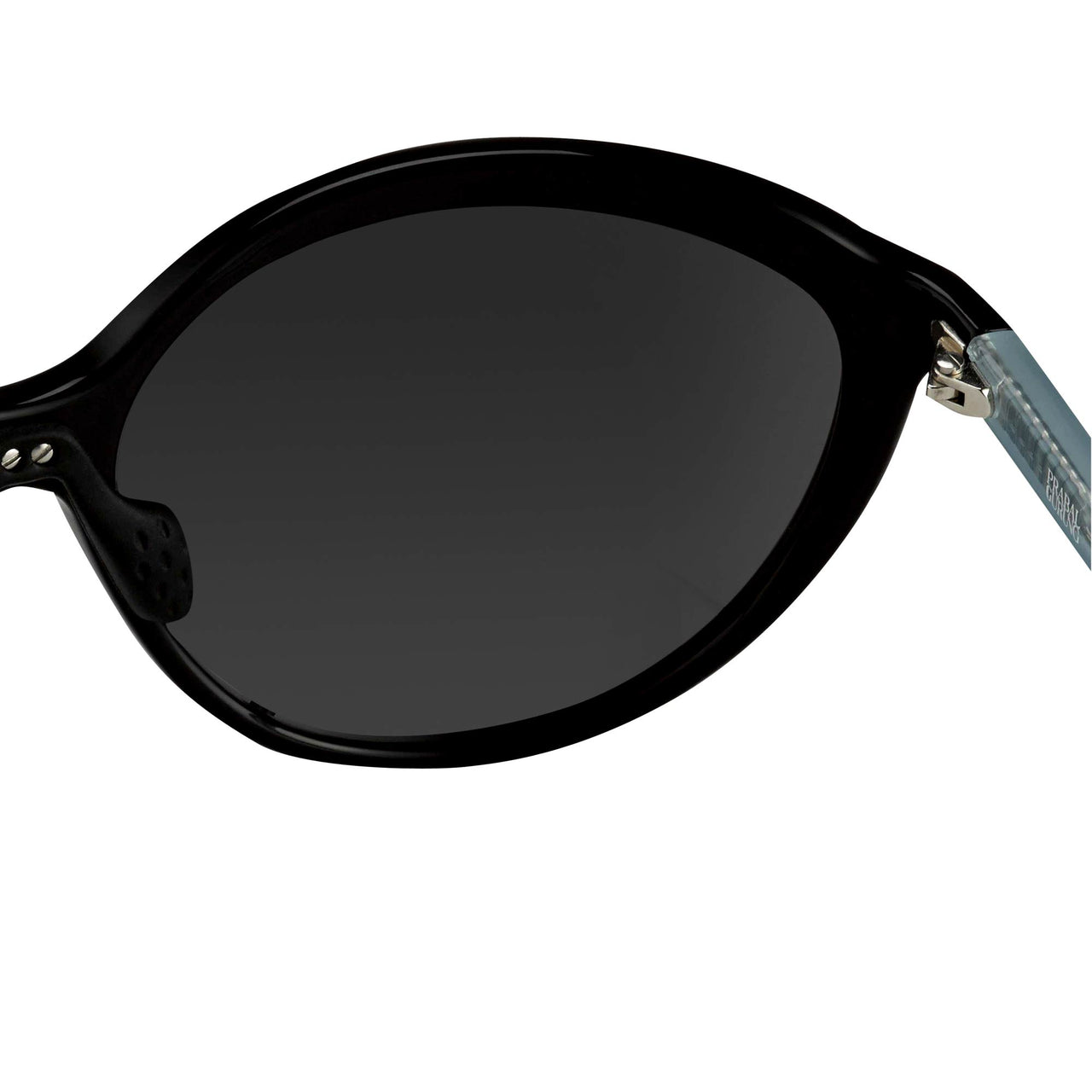 Prabal Gurung Sunglasses Female Oversized Black and Black/Teal Category 3 Silver Mirror Lenses PG22C5SUN - Watches & Crystals
