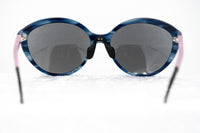 Thumbnail for Prabal Gurung Sunglasses Female Oversized Blue Horn and Clear Pink/Black Category 3 Grey Mirror Lenses PG22C1SUN - Watches & Crystals