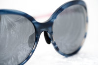 Thumbnail for Prabal Gurung Sunglasses Female Oversized Blue Horn and Clear Pink/Black Category 3 Grey Mirror Lenses PG22C1SUN - Watches & Crystals