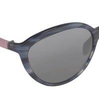 Thumbnail for Prabal Gurung Sunglasses Female Oversized Blue Horn and Clear Pink/Black Category 3 Grey Mirror Lenses PG22C1SUN - Watches & Crystals