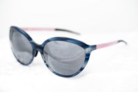 Thumbnail for Prabal Gurung Sunglasses Female Oversized Blue Horn and Clear Pink/Black Category 3 Grey Mirror Lenses PG22C1SUN - Watches & Crystals
