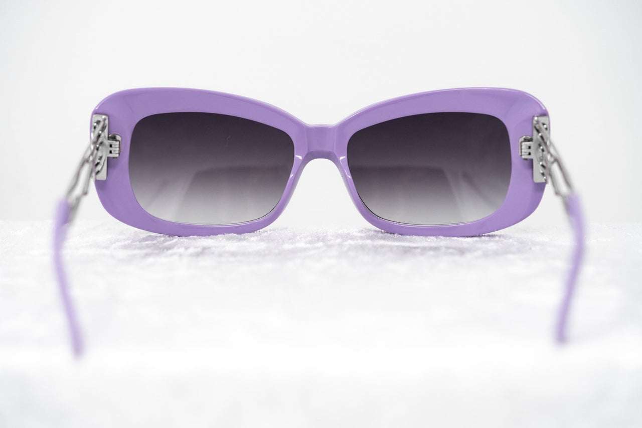 Prabal Gurung Sunglasses Female Rectangle Purple Acetate CAT2 Grey Lenses PG14C4SUN - Watches & Crystals