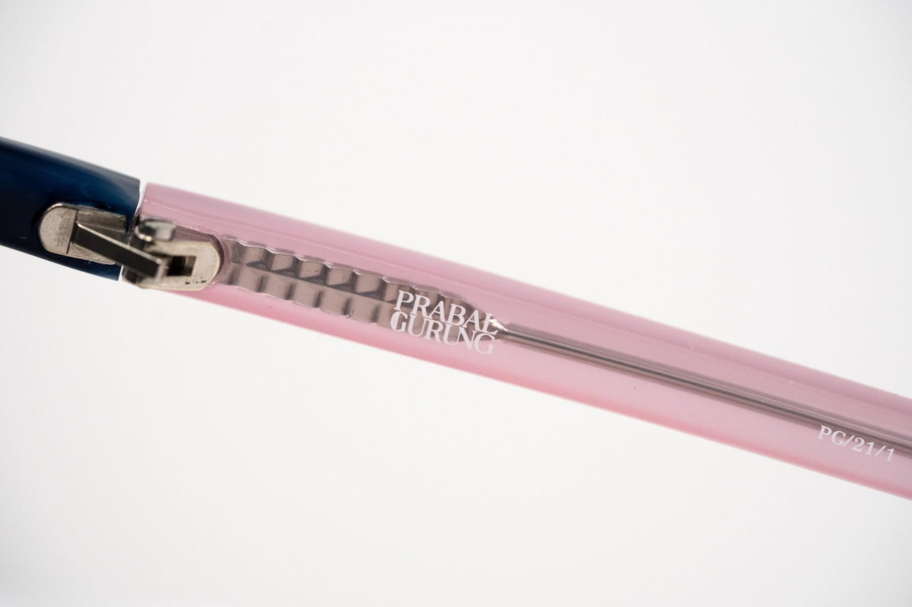 Prabal Gurung Sunglasses Female Special Frame Blue Horn Category 3 Black Lenses PG21C1SUN - Watches & Crystals