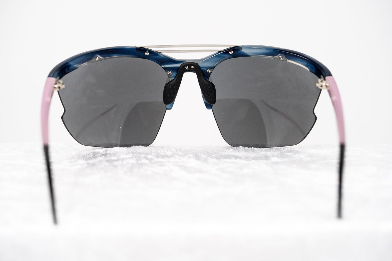 Prabal Gurung Sunglasses Female Special Frame Blue Horn Category 3 Black Lenses PG21C1SUN - Watches & Crystals