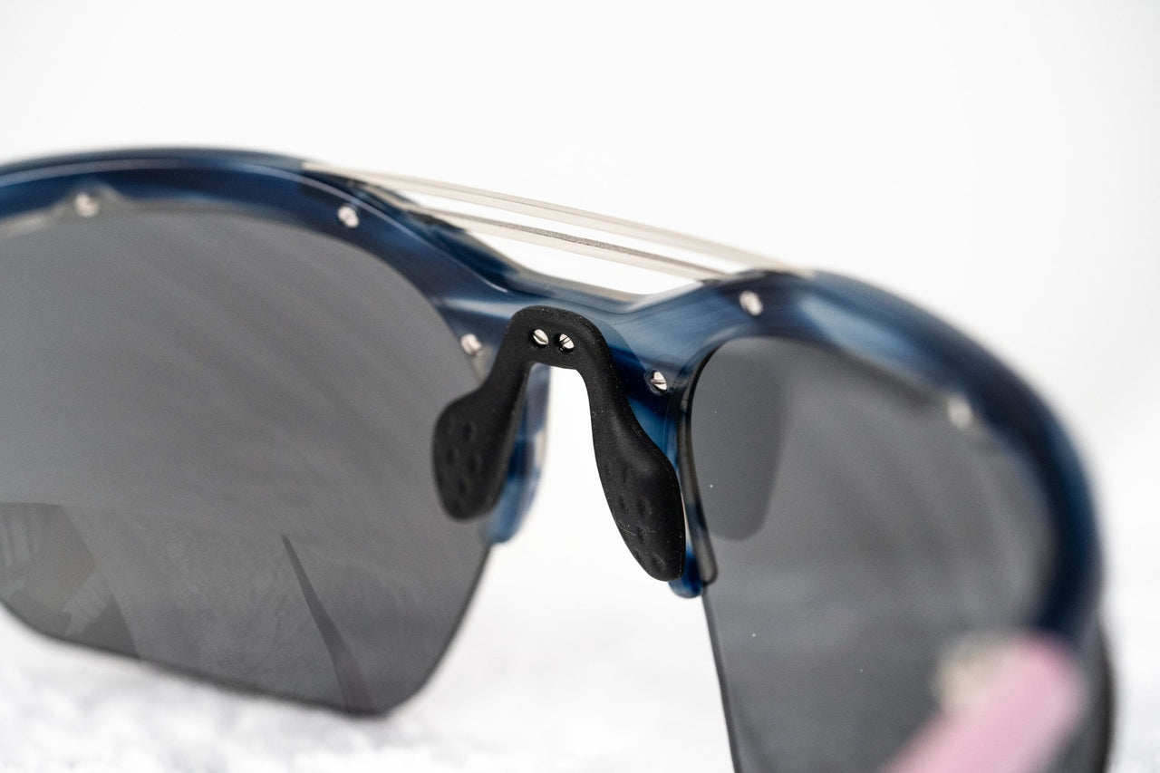 Prabal Gurung Sunglasses Female Special Frame Blue Horn Category 3 Black Lenses PG21C1SUN - Watches & Crystals