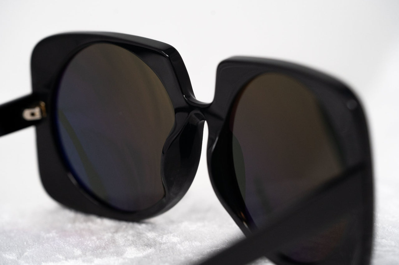 Prabal Gurung Sunglasses Female Square Shiny Black Category 3 Black Lenses PG20C1SUN - Watches & Crystals
