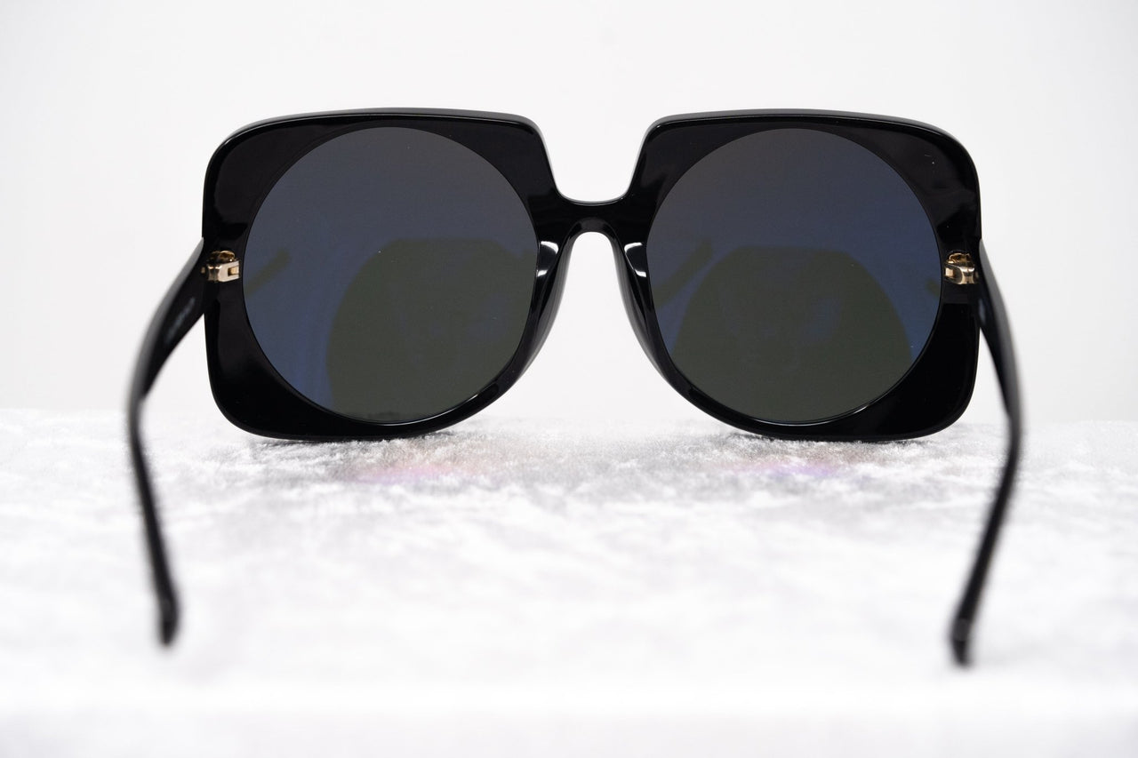 Prabal Gurung Sunglasses Female Square Shiny Black Category 3 Black Lenses PG20C1SUN - Watches & Crystals