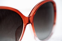 Thumbnail for Prabal Gurung Sunglasses Oversized Female Red to Clear/Light Gold Frame Category 3 Grey Graduated Lenses PG23C2SUN - Watches & Crystals