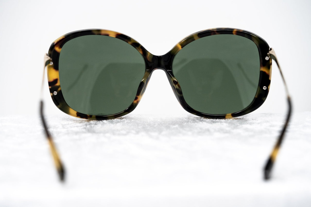 Prabal Gurung Sunglasses Oversized Female Tortoiseshell Frame Category 3 Solid Green Lenses PG23C6SUN - Watches & Crystals
